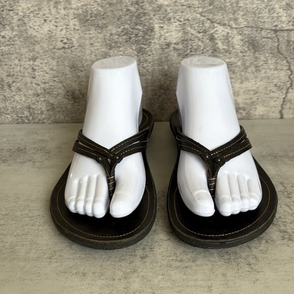 OluKai U’i Black Women’s Flip Flops Thong Sandals Size 9 - Picture 2 of 7